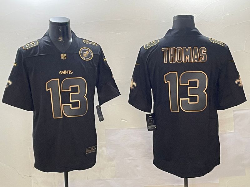 Men New Orleans Saints #13 Thomas Black Gold 2024 Nike Limited NFL Jersey style 01082->new orleans saints->NFL Jersey